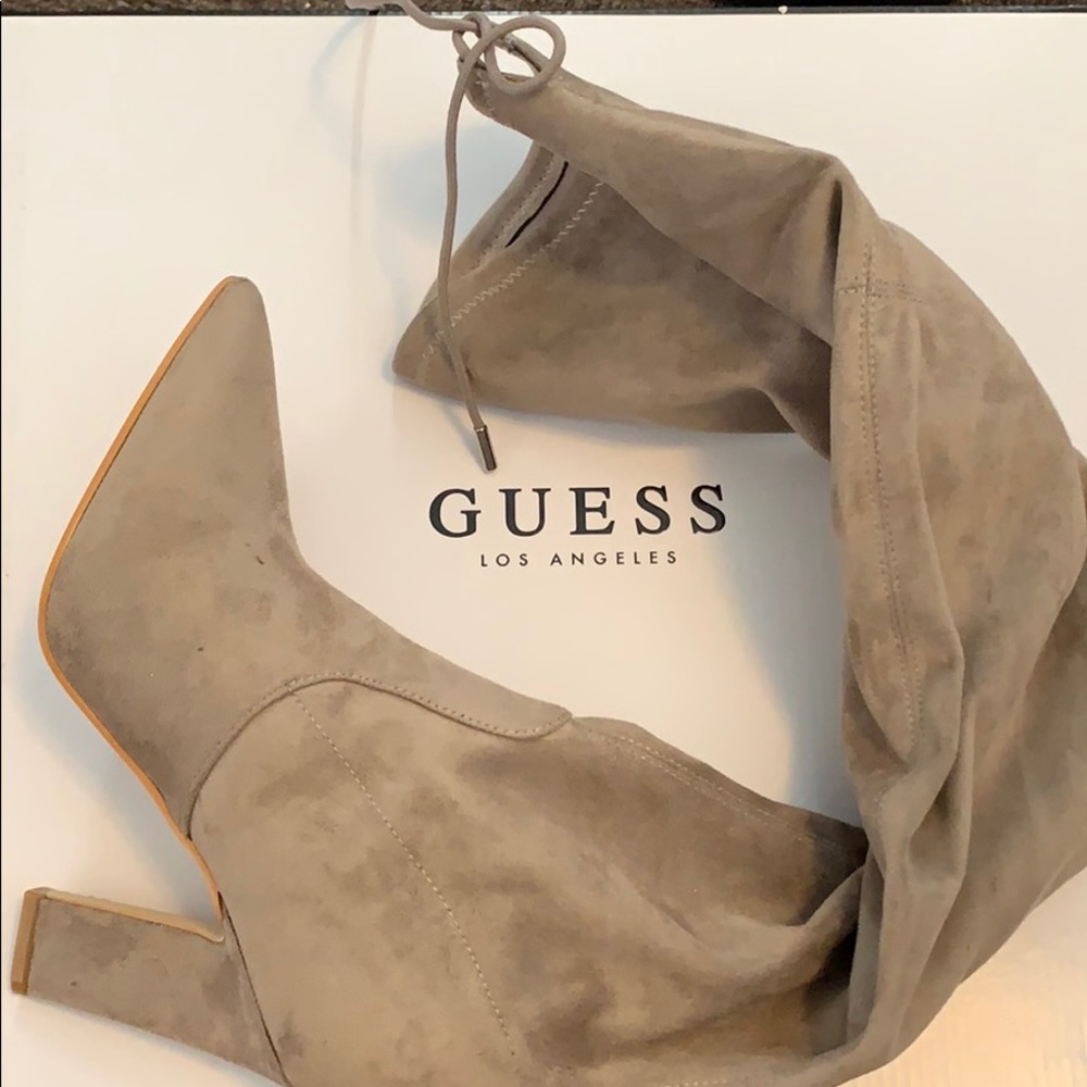 Suede over the knee boot